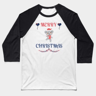 Australian Merry Christmas Koala Baseball T-Shirt